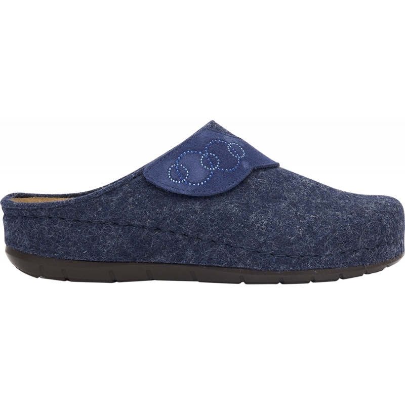 BRUGES (F) Wool + Suede Navy Blue