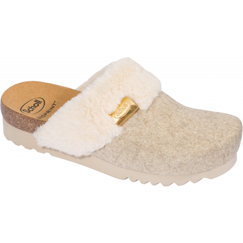 JILL (F) Felt + Synthetic Fur Cream/Platinum