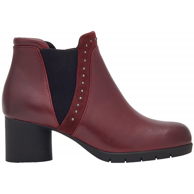 DILETTA (F) Leather + Suede Bordeaux