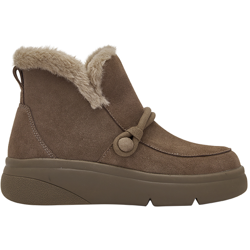 ZERMATT ANKLE BOOT (F) Suede Dark Taupe