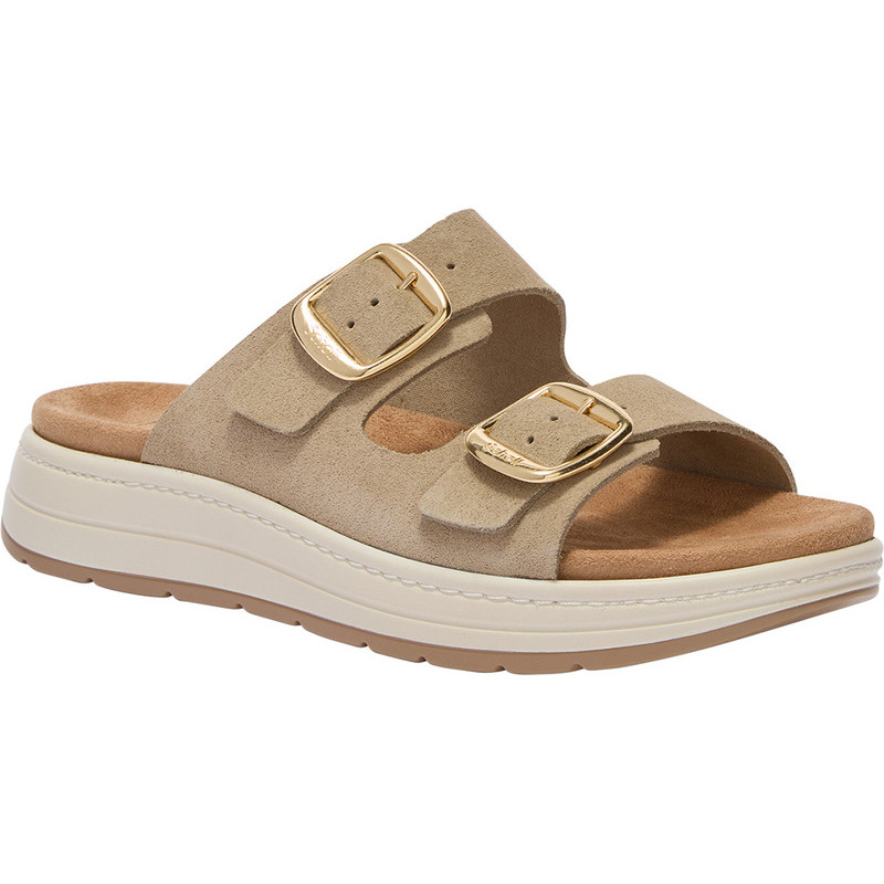 PACK 4 SCILLA 2 BUCKLES (F) LEATHER - SUEDE DARK BEIGE