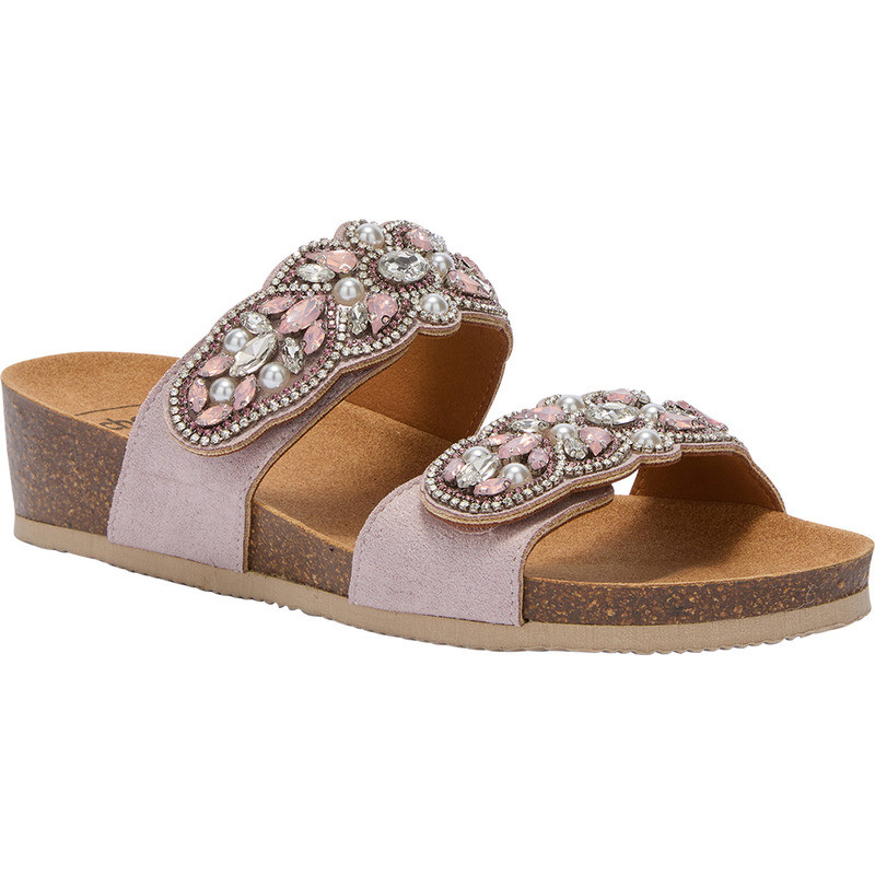 PACK 4 SALENTO 2 STRAPS (F) SYNTHETIC - GLITTERED MICROFIBER LIGHT PINK