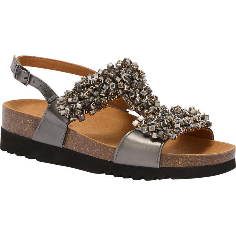 PACK 6 SAHARA T-BAR SANDAL (F) SYNTHETIC - LAMINATED GUNMETAL