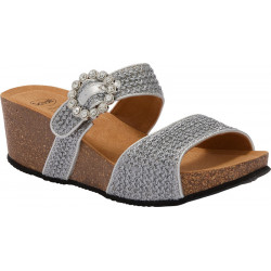 TROPICA 2 STRAPS (F) TEXTILE - BRAIDED SILVER
 Pointure-36