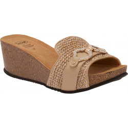 TROPICA MULE (F) TEXTILE - BRAIDED BEIGE
 Pointure-36