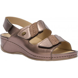 NIVES 2 STRAPS SANDAL (F) SYNTHETIC - LAMINATED BRONZE
 Pointure-36