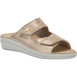 ANTONIA ELASTIC (F) LEATHER - PRINTED SUEDE LIGHT GOLD
 Pointure-37