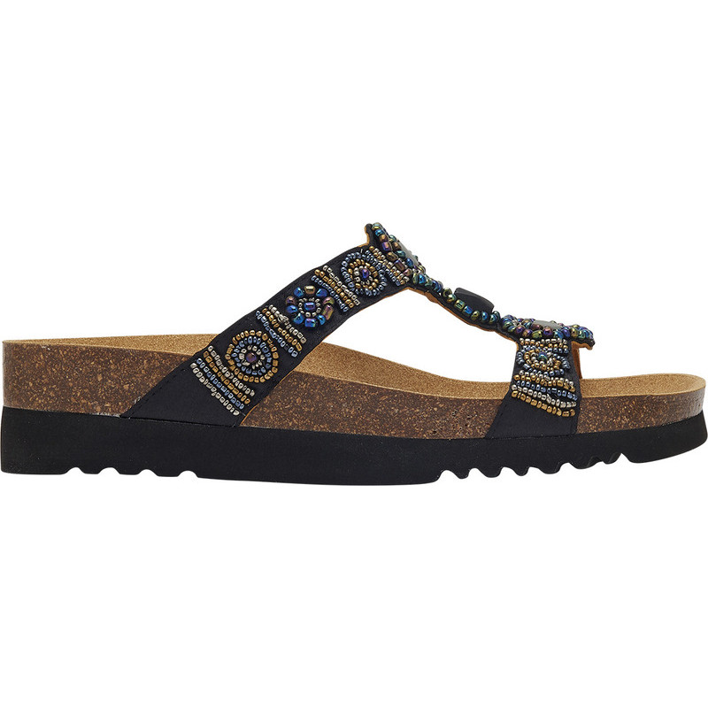 PACK 6 NEW BOGOTA' WEDGE (F) TEXTILE - SATIN BLACK/MULTI