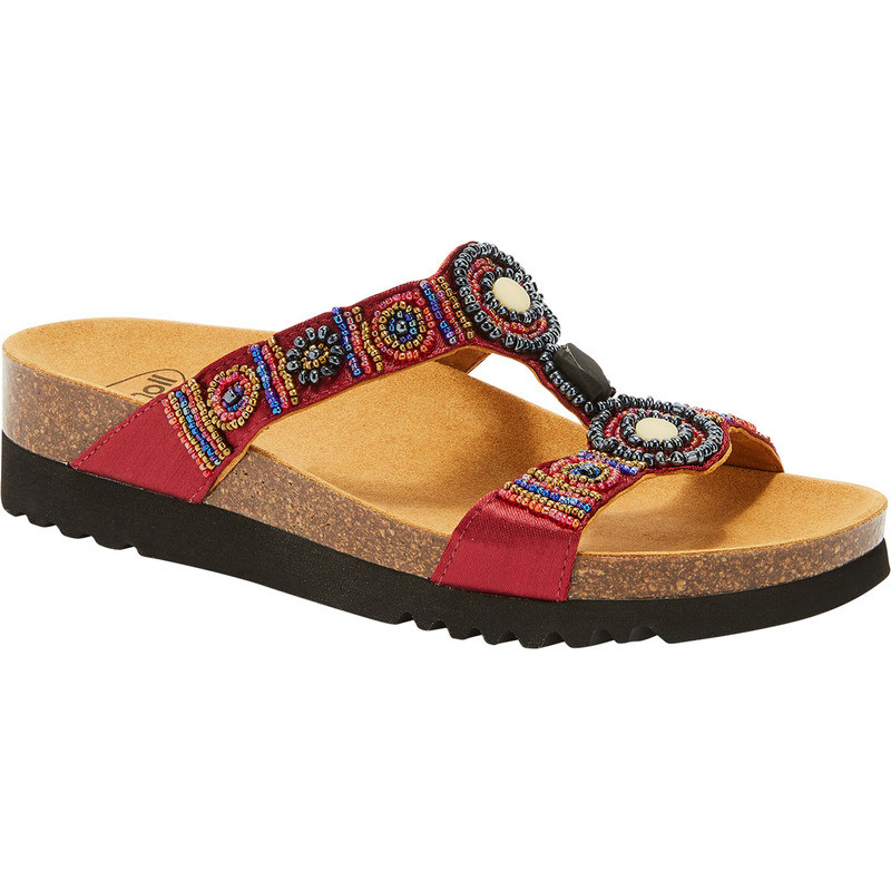 PACK 6 NEW BOGOTA' WEDGE (F) TEXTILE - SATIN BORDEAUX/MULTI