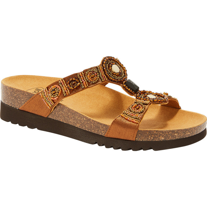 PACK 6 NEW BOGOTA' WEDGE (F) TEXTILE - SATIN COGNAC/MULTI