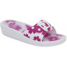 PACK 6 NEW MASSAGE (F) SYNTHETIC FLORAL PRINTED- PVC WHITE/FUCHSIA