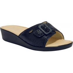 MANGO (F) LEATHER - PRINTED SUEDE NAVY BLUE
 Pointure-36