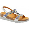 PACK 6 BOGOTÁ SANDAL (F) TEXTILE - SATIN SILVER/BLUE