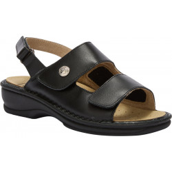EMILIA ELASTIC SANDAL (F) LEATHER BLACK
 Pointure-36