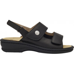 PACK 6 EMILIA ELASTIC SANDAL (F) LEATHER BLACK